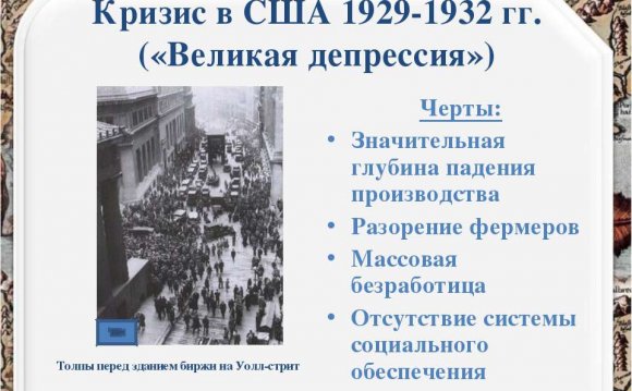 Кризис в США 1929-1932 гг