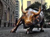 Attacking Bull On Wall Street